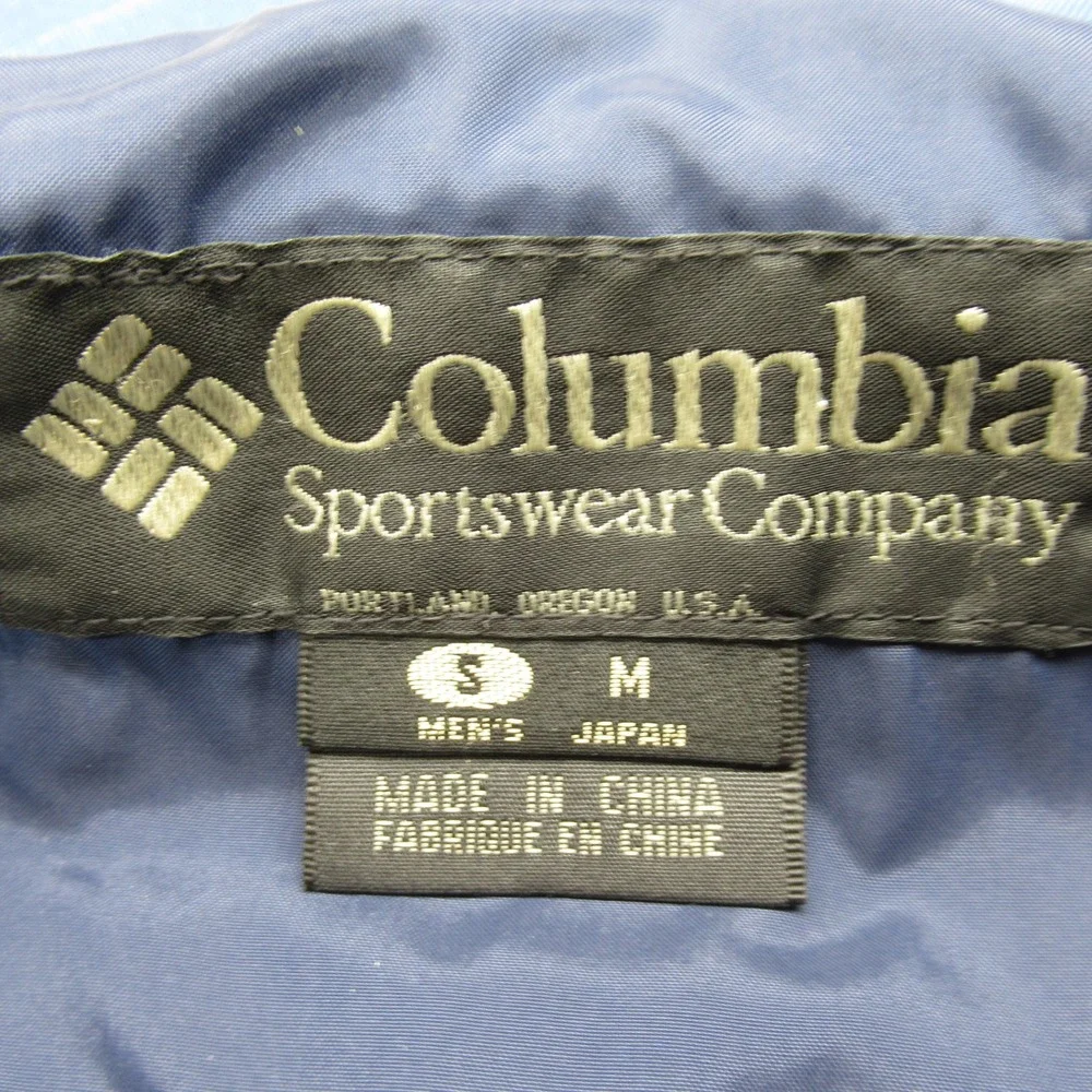 Columbia Jacket Mens Small‎ Blue Colorblock Convert Full Zip Waterproof Vintage